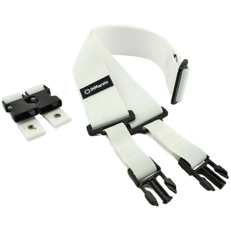 Ремінь для гітари DIMARZIO 2 INCH NYLON CLIPLOCK WHITE