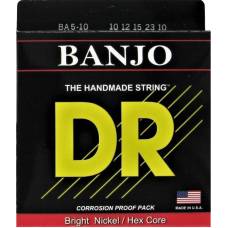 Струни для банджо DR BA5-10 Nickel Plated 5 Strings 10/23