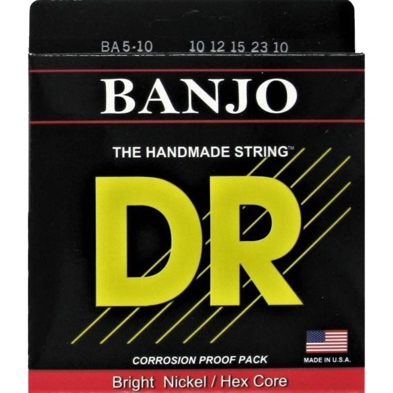 Струны для банджо DR BA5-10 Nickel Plated 5 Strings 10/23