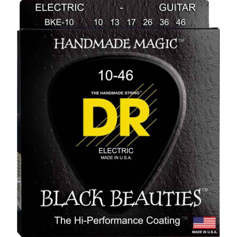 Струни для електрогітари DR BKE-10 Black Beauties Medium K3 Coated 10/46