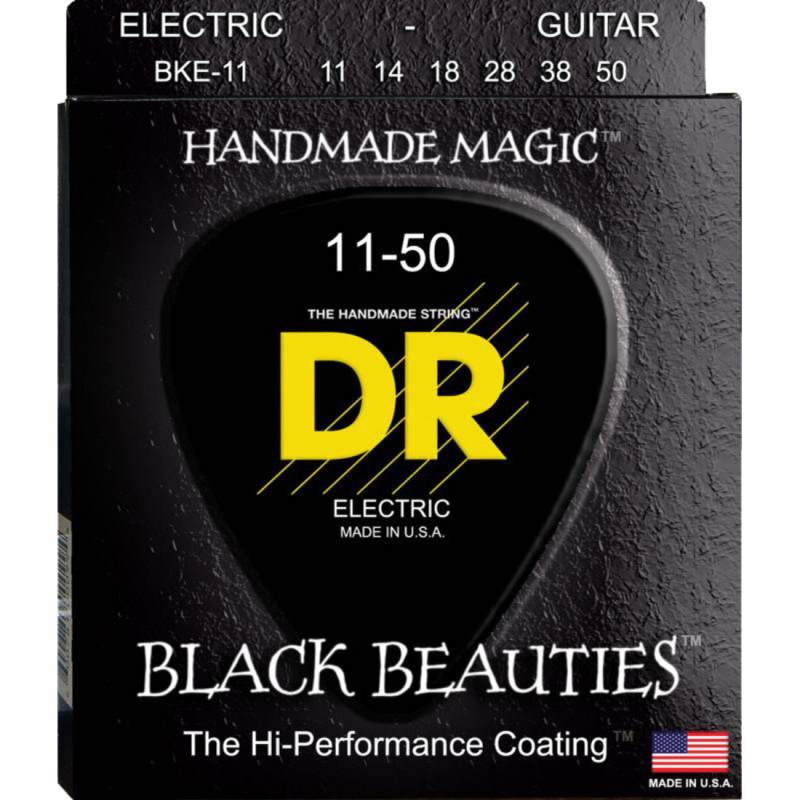 Струны для электрогитары DR BKE-11 Black Beauties Heavy K3 Coated 11/50