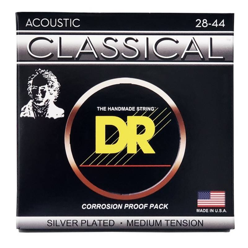 Струны для классической гитары DR CN-M Silver-Plated Nylon Medium Tension 28-42