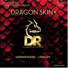 Струни для акустичної гітари  DR DAP-13 Dragon Skin Coated 13/56