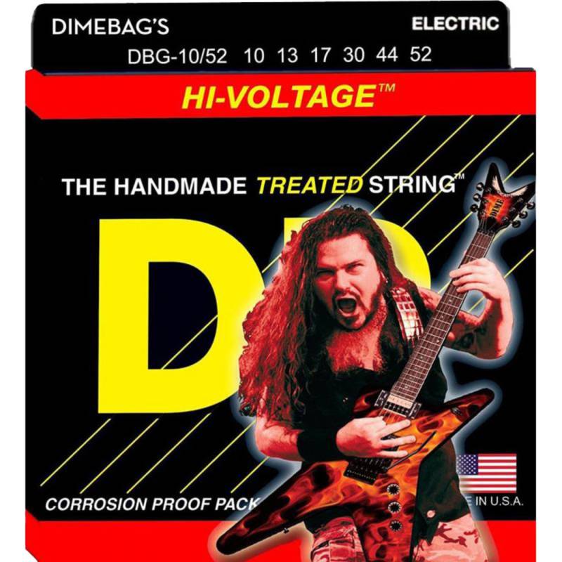 Струны для электрогитары DR DBG-10/52 Dimebag Darrell Hi Voltage Nickel Plated Medium Heavy 10/52