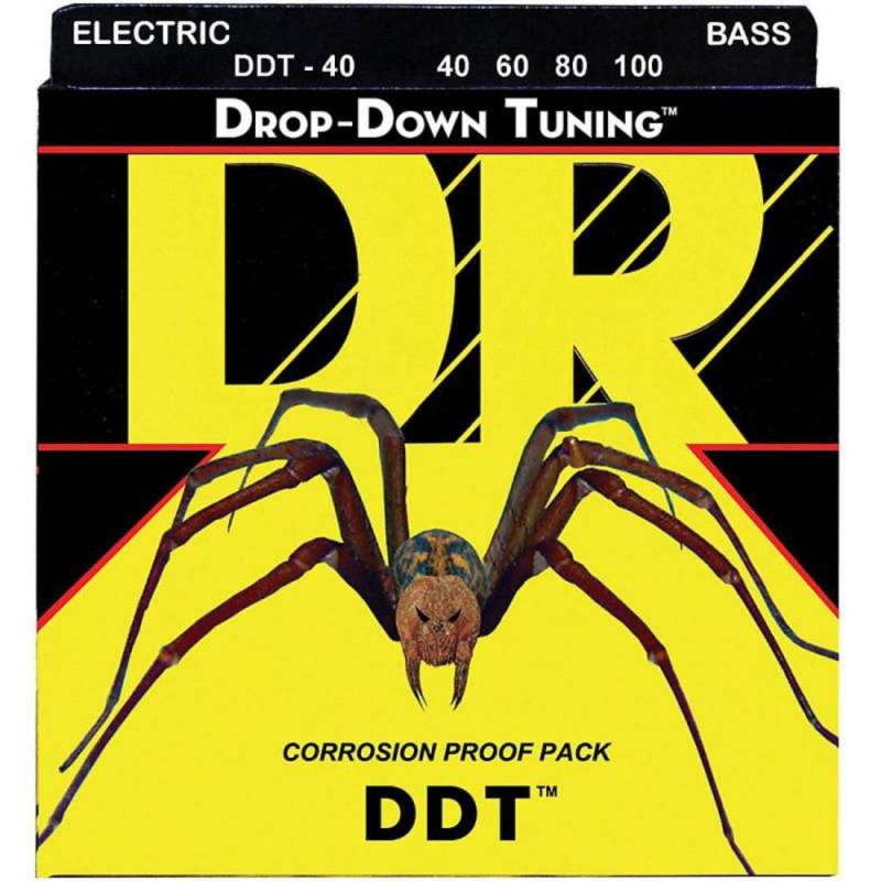 Струны для бас-гитары DR DDT-40 Drop-Down Tuning Light 40/100