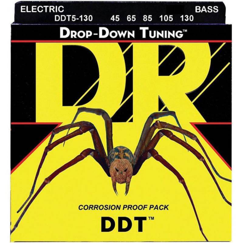 Струни для бас-гітари DR DDT5-130 Drop-Down Tuning Medium 5-Strings 45/130