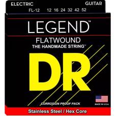 Струны для электрогитары DR FL-12 Legend Flatwound Medium 12/52