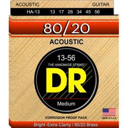 Струны для акустической гитары DR HA-13 Hi-Beam 80/20 Bronze Medium 13/56