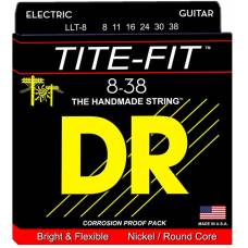 Струны для электрогитары DR LLT-8 Tite-Fit Nickel Plated Lite Lite 8/38