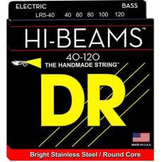 Струни для бас-гітари DR LR5-40 Hi-Beam Stainless Steel 5 String Light 40/120