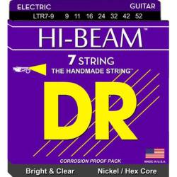 Струны для электрогитары DR LTR7-9 Hi-Beam Nickel Plated Hex Core Light 7 Strings 9/52