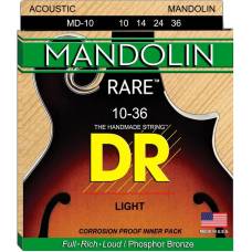 Струны для мандолины DR MD-10 Rare Phosphor Bronze Light 10/36