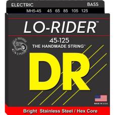 Струны для бас-гитары DR MH5-45 Lo-Rider Stainless Steel Medium 5-String 45/125