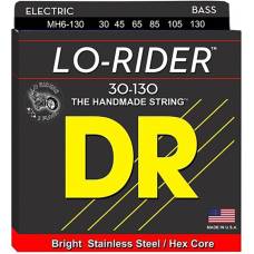 Струни для бас-гітари DR MH6-130 Lo-Rider Stainless Steel Medium 6-String 30/130