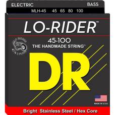 Струны для бас-гитары DR MLH-45 Lo-Rider Stainless Steel Medium - Light 45/100