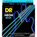 Струны для бас-гитары DR NBB-45 Hi-Def Neon Blue K3 Coated Medium 45/105