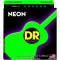Струни для акустичної гітари DR NGA-12 Hi-Def Neon Green K3 Coated Medium 12/54