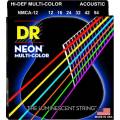 Струны для акустической гитары DR NMCA-12 Hi-Def Neon Multi-Color K3 Coated Medium 12/54