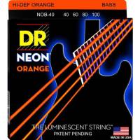 Струни для бас-гітари DR NOB-40 Hi-Def Neon Orange K3 Coated Light 40/100