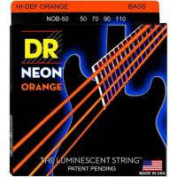 Струны для бас-гитары DR NOB-50 Hi-Def Neon Orange K3 Coated Heavy 50/110