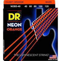 Струны для бас-гитары DR NOB5-40 Hi-Def Neon Orange K3 Coated Light 5 Strings 40/120