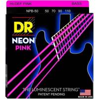 Струни для бас-гітари DR NPB-50 Hi-Def Neon Pink K3 Coated Heavy 50/110