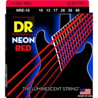Струны для электрогитары DR NRE-10 Hi-Def Neon Red K3 Coated Medium 10/46