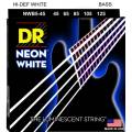 Струни для бас-гітари DR NWB5-45 Hi-Def Neon White K3 Coated Medium 5 Strings 45/125