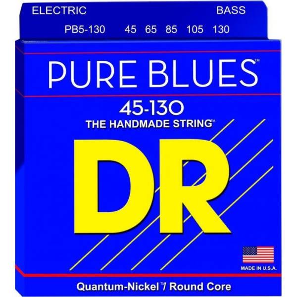 Струни для бас-гітари DR PB5-130 Pure Blues Quantum-Nickel Medium 5-Strings 45/130