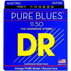Струны для электрогитары DR PHR-11 Pure Blues Pure Nickel Heavy 11/50