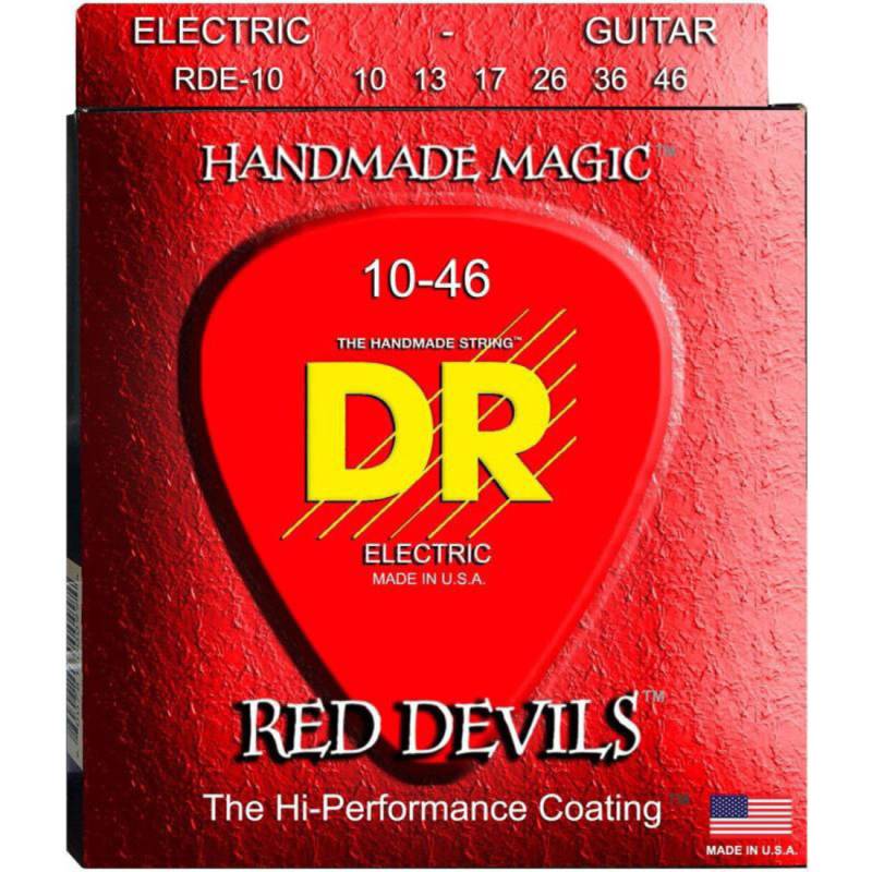Струны для электрогитары DR RDE-10 Red Devils Medium Coated 10/46