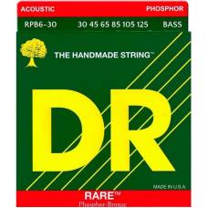 Струни для акустичної бас-гітари DR RPB6-30 Rare Phosphor Bronze 6 String Medium 30/125