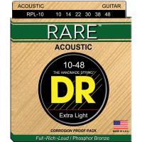Струны для акустической гитары DR RPL-10 Rare Phosphor Bronze Extra Light 10/48
