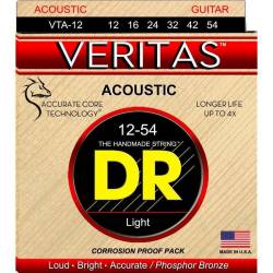 Струни для акустичної гітари DR VTA-12 Veritas Phosphor Bronze Light 12/54