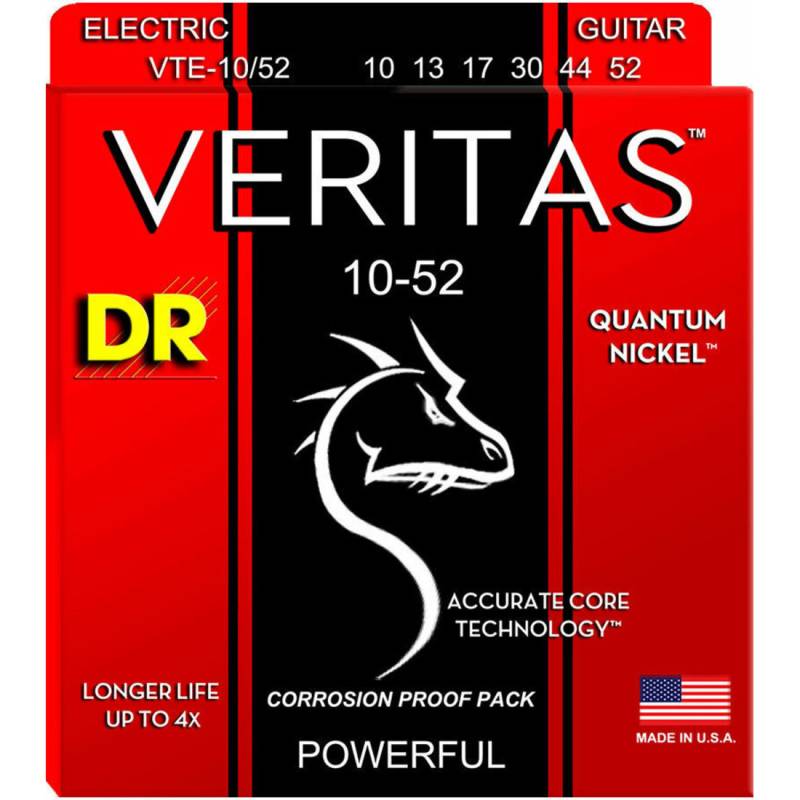 Струны для электрогитары DR VTE-10/52 Veritas Quantum Nickel 10/52