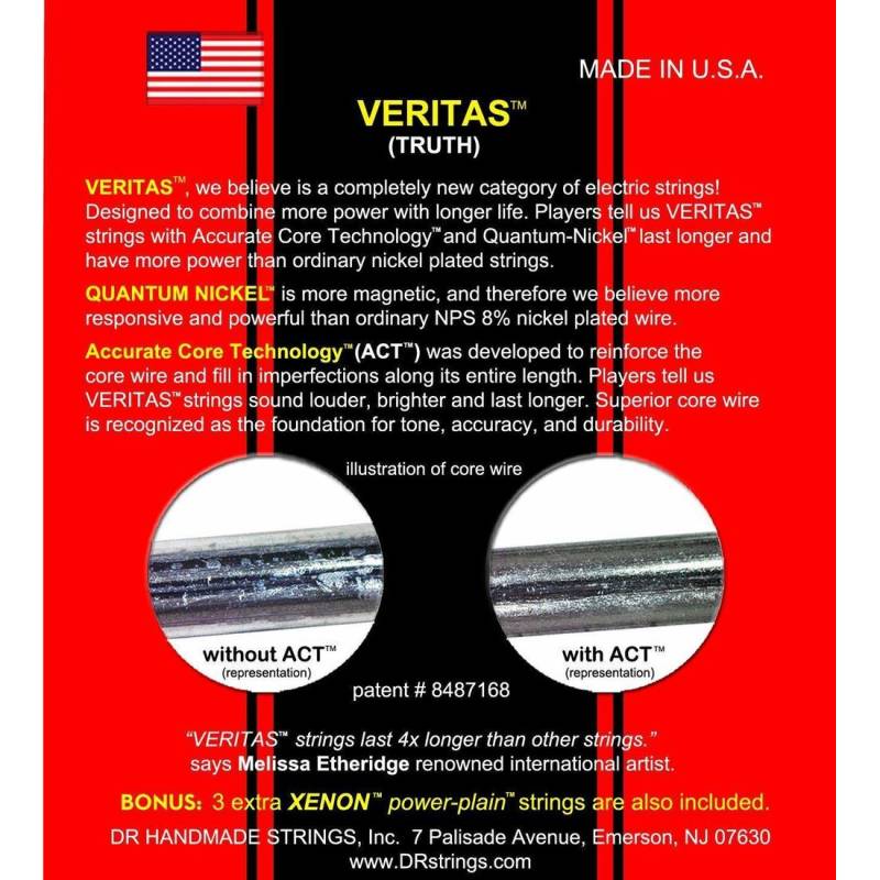 Струны для электрогитары DR VTE-10 Veritas Quantum Nickel 10/46