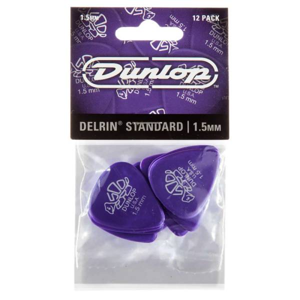 Медиаторы Dunlop 41P1.5 Delrin 500 Standard Plectrum Player's Pack 1.5 mm (12 шт.)