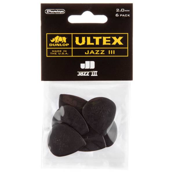 Медіатори Dunlop 427P2.0 Ultex Jazz III Player's Pack 2.0 mm (6 шт.)