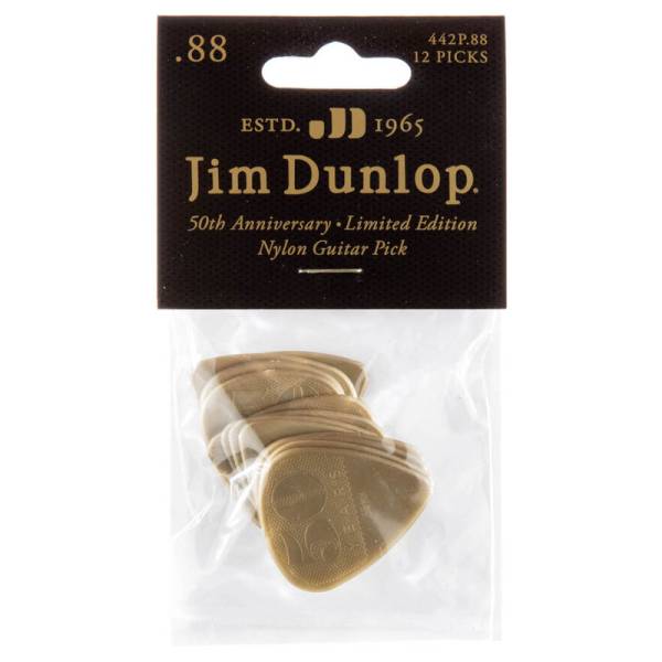 Медіатори Dunlop 442P.88 50th Anniversary Gold Nylon Player's Pack 0.88 mm (12 шт.)