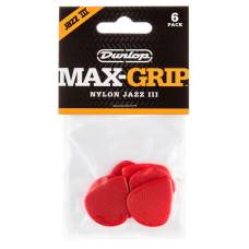 Медиаторы Dunlop 471P3N Max-Grip Jazz III Nylon Player's Pack (6 шт.)