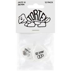 Медіатори Dunlop 478P0.88 Tortex White Jazz III Player's Pack 0.88 mm (12 шт.)