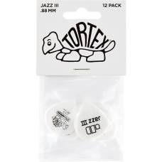 Медиаторы Dunlop 478P0.88 Tortex White Jazz III Player's Pack 0.88 mm (12 шт.)