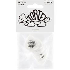 Медіатори Dunlop 478P1.0 Tortex White Jazz III Player's Pack 1.0 mm (12 шт.)