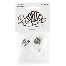 Медіатори Dunlop 478P1.14 Tortex White Jazz III Player's Pack 1.14 mm (12 шт.)