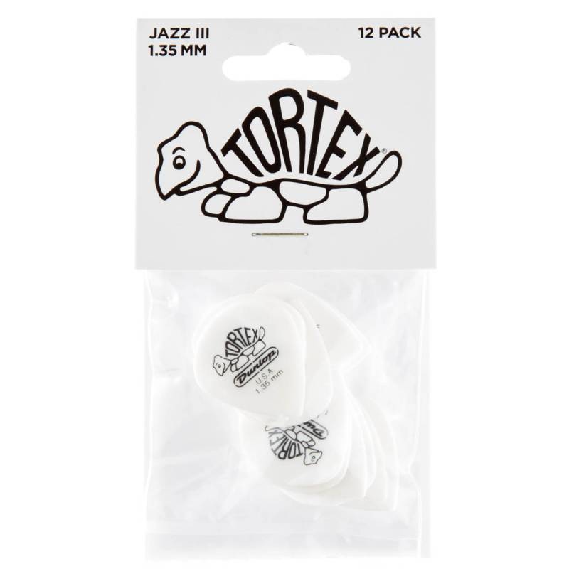 Медиаторы Dunlop 478P1.35 Tortex White Jazz III Player's Pack 1.35 mm (12 шт.)