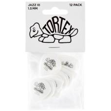 Медиаторы Dunlop 478P1.5 Tortex White Jazz III Player's Pack 1.5 mm (12 шт.)
