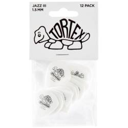 Медіатори Dunlop 478P1.5 Tortex White Jazz III Player's Pack 1.5 mm (12 шт.)