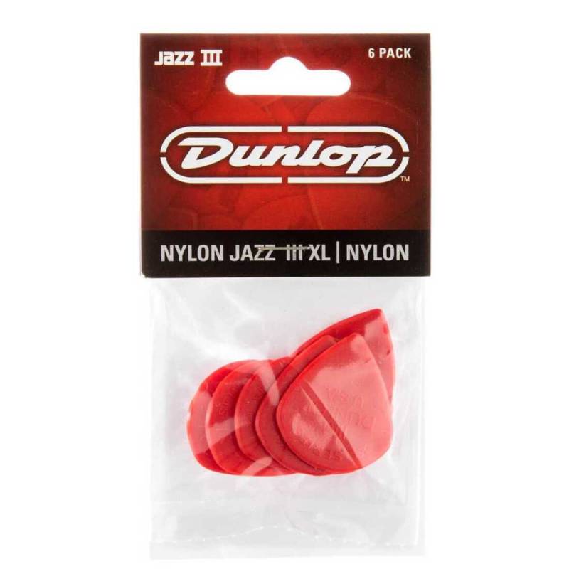 Медіатори Dunlop 47PXLN Nylon Jazz III XL Red Nylon Player's Pack (6 шт.)