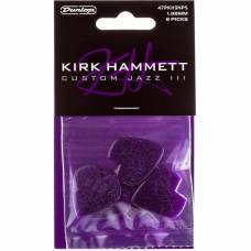 Медіатори Dunlop 47PKH3NPS Kirk Hammet Gustom Jazz III  Player's Pack 1.38 mm (6 шт.)