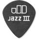 Медіатори Dunlop 482P0.60 Tortex Pitch Black Jazz III Player's Pack 0.60 mm (12 шт.)